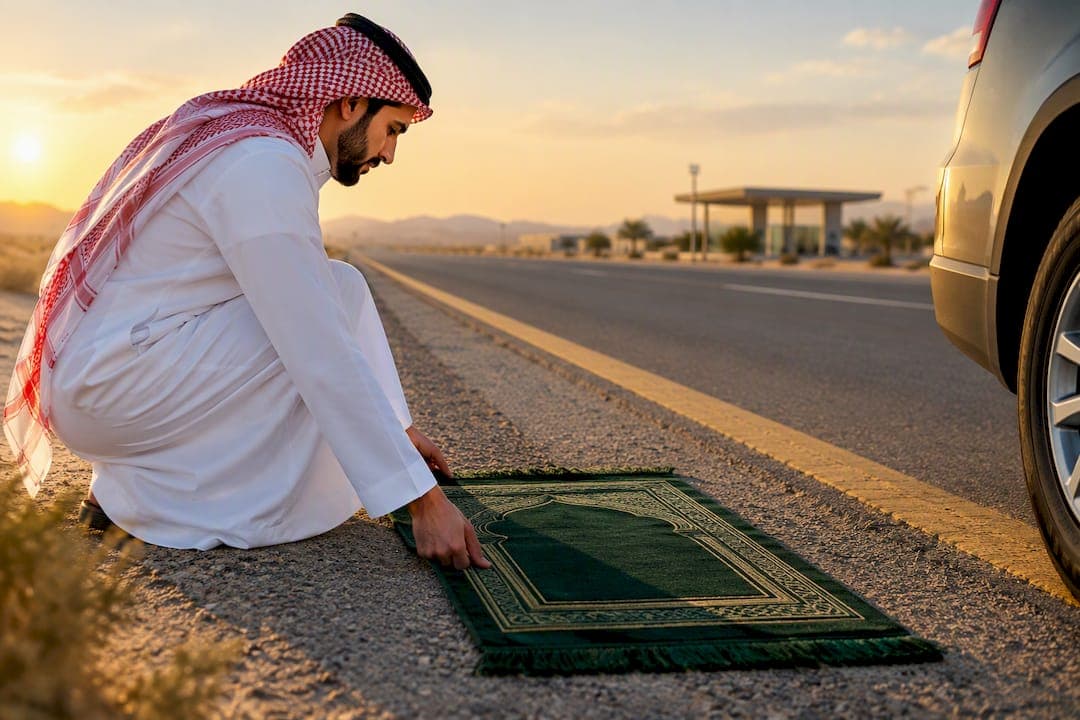 6 Practical Steps to Stop and Pray Safely on Saudi Roads